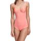 Susa Body mit Bügel Catania I Body Shapewear Damen aus atmungsaktivem Spacer Material I Softer Bodysuit mit Shaping Effekt I Formt Taille, Bauch & Po I Coral I 95D