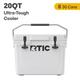 RTIC 20 QT Ultra-Tough Rotomolded Hard-Sided Ice Chest Cooler White Fits 30 Cans