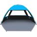 Gorich Beach Tent UPF50+ Sun Shelter Canopy for 3 Person Portable Beach Shade Tent Easy Setup Cabana Beach Tent (Dark Shelter-skyblue)