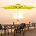 ACEGOSES 10 x 6.5ft LED Rectangle Outdoor Patio Deck Market Outside Table Umbrellas with Non-Fading Polyester Canopy Yellow