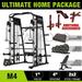 Mikolo Smith Machine Home Gym 2200 lbs Power Rack Cage with Cable Crossover Smith Cage with Ultimate Home Package