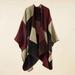 Municipal Fashion Knitted Winter Plaid Scarf Women Men Cardigan Imitation Cashmere Ponchos Chale Capa Para Mujer Pashmina Thick Wrap Shawl