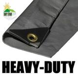 12 X20 Silver Tarp EXTRA Heavy Duty 12 mil 3 Ply Coated Reinforced Canopy 6 oz 3 Layer