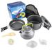 Gnobogi Camping Accessories Hiking Supplies Camping Kitchen And Cutlery Set Portable Camping Set Pot Made Of Aluminum Material Clearance