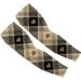 Hyjoy Women UV Sun Protection Arm Sleeves Cooling Sleeves Arm Cover Shield Men Cycling Running Gold Brown Buffalo Plaid Small