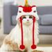 EHJRE 2024 New Year Pet Hat Cute Dance Lion Dogs Headwear Pet Supplies Funny Dog Costume for Theme Party Halloween Festival Birthday S