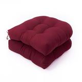 LLDI U Shaped Cushion Sofa Rattan Chair Cushion Outdoor/indoor Terrace Cushion 2Ps Wine red