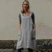 Rigardu dresses for women Pinafore Apron Work Women Cotton Dress Garden Pinafore Women s Dress womens dresses Grey + XXL