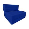 Lounger Folding Foam Mattresses Portable Convertible Sofa Beds Sleeper Flip Chairs Royal Blue 80 x 32 x 6