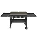 SYTHERS 4-Burner Outdoor Propane Gas Grill Foldable Gas BBQ Grill with Side Shelves & Spice Rack for Barbecue Backyard Cookout Easy to Clean