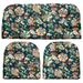 LeCeleBee 3 Piece Wicker Cushion Set - Telfair Peacock Blue Green Brown Rust Ivory Floral Scroll Indoor/Outdoor Fabric Cushion for Wicker Loveseat Settee & 2 Matching Chair Cushions