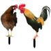 Built God Tough Outdoor Patio Decorations Garden Insert Chicken Stake Stakes Art Lawn Acrylic 2 Pcs