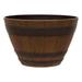 LeCeleBee 13â€³ Woodford Barrel Planter 5-Pack Darkened Oak