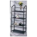 Book Shelf 4 Tier Metal Book Shelves - Black