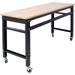 M optimized 60 Workbench Adjustable Height Workbench Rolling Cart Workshop Tool Bench with Drawer Wood Top Work Station for Garage Office Home