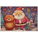 Wellsay Cute Santa Claus Puzzles for Adults 1000 Pieces Adults and Kids Ntellectual Decompression Jigsaw Game for Christmas Holiday Toy Birthday Gift