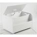 Children Deluxe Toy Box - Double Compartment Toy Box Gift for Ages 3+ White