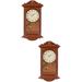 2pcs Mini Pendulum Clock Ornament Mini House Clock Ornament Retro Pendulum Clock
