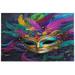 Dreamtimes 500 Pieces Mardi Gras Carnival Mask Feathers Jigsaw Puzzle for Adults Teens Kids Fun Family Game for Holiday Toy Gift Home Decor