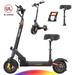 iENYRID Electric Scooter with Seat Adult Foldable Commute E-scooter with 30 Miles Long Range 800W 16Ah up to 28mph 3-speeds 800W Adults E-Scooter Bike UL Certification