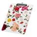 Hidove Acrylic Clipboard Rose Flowers Standard A4 Letter Size Clipboards with Silver Low Profile Clip Art Decorative Clipboard 12 x 8 inches