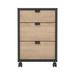 Tvilum Sign Mobile Cabinet with 3 Drawers in Matte Grey and Jackson Hickory