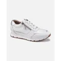 Hotter Women's Aspect Womens Trainers - White Silver Le - Size: 5
