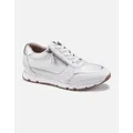 Hotter Women's Aspect Womens Trainers - White Silver Le - Size: 4