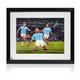 Rodri Signed Manchester City Football Photo: Champions League Final Goal. Framed