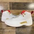 Nike Shoes | Air Jordan 12 Retro Fiba Size 7.5 Mens Nike Retro White Red Gold 2019 130690107 | Color: Gold/White | Size: 7.5