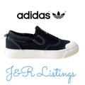 Adidas Shoes | Adidas Men's Nizza Rf Ef1411 Slip-On Sneakers - Size 6.5 - Brand New! | Color: Black/White | Size: 6.5