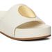 Tory Burch Shoes | New Tory Burch Paros Platform Slide Sandal New Ivory 10.5 Leather Upper New/Box | Color: Cream/Gold | Size: 10.5