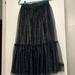 Anthropologie Skirts | Anthropologie , Women’s Size 8, Navy & Gold Flecked Fully Lined Flow Maxi Skirt | Color: Blue/Gold | Size: 8