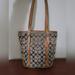 Coach Bags | Like New Vintage Coach Signature Canvas/Leather City Tote Bucket Bag | Color: Brown/Tan | Size: 11"X10"X4"