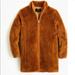 J. Crew Jackets & Coats | J. Crew Zip-Up Plush Fleece Coat | Color: Brown | Size: Xs