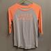 Under Armour Tops | Gray And Orange Under Armour Quarter Sleeve Baseball Shirt | Color: Gray/Orange | Size: M