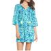 Lilly Pulitzer Dresses | Lilly Pulitzer Del Lago Tunic Dress Midnight Cove Tassels Preppy Resort Beach | Color: Blue/Green | Size: M