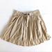 J. Crew Skirts | J.Crew 100% Linen Tan Khaki Mini Skirt, Size 0, Size S Elastic Waist Pockets | Color: Cream/Tan | Size: 0