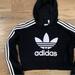 Adidas Shirts & Tops | Adidas Originals Kids' Adicolor Cropped Hoodie Size 11-12 Youth | Color: Black/White | Size: 12g