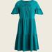 J. Crew Dresses | J. Crew Broken-In Jersey Tiered Mini Dress Cotton Emerald Green | Color: Green | Size: Xxs