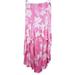 Free People Skirts | Free People Tropical Pink White Floral Skirt High-Low Hem Ruffle Hem Size Small | Color: Pink/White | Size: S