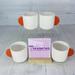 Kate Spade New York Dining | Kate Spade Saturday Orange Dot Handle Stacking Coffee Espresso Tea Cups Set Of 4 | Color: White | Size: Os