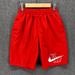 Nike Bottoms | Nike Shorts Boys Red Elastic Drawstrings Waist Basketball Beach Sports Trunks | Color: Red | Size: See Pictures