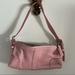 Coach Bags | Authentic Coach Leather Shoulder Bag With Buckled Strap Pink | Color: Pink/Silver | Size: Os