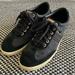 Coach Shoes | Coach Mens “Will” Monogram Low Top Lace Up Black Shoes, Size 8.5, Rare Style | Color: Black/Cream | Size: 8.5