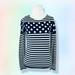 Anthropologie Sweaters | Anthropologie Sparrow Sweater Xs Polka Dot Stripe Print Navy Ivory Pullover | Color: Blue | Size: Xs