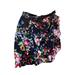 Free People Skirts | Free People Wrap Black Floral Mini Skirt | Color: Black | Size: Xs
