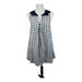 Madewell Dresses | Madewell Linen Blend Dress Size Xxs In Navy/Cream-Pockets Shift | Color: Blue/Cream | Size: Xxs