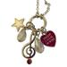 Disney Jewelry | Disney Pendant Charm Necklace High School Musical Zac Efron Jewel Silver Tone 18 | Color: Pink/Silver | Size: 18"