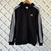 Adidas Sweaters | Adidas Fleece 3-Stripes Full-Zip Hoodie Sweater | Color: Black/White | Size: M